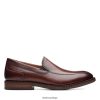 Clarks clarks de cuero marrón un hugh step de cuero marrón ZHDD045444 hombres cuero marrón