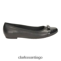 Clarks clarks de cuero negro tizz fizz jnr- f fit ZHDD044651 niños cuero negro