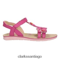 Clarks clarks de cuero rosa mimogracie jnr f fit ZHDD044627 unisexo cuero rosa