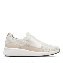 Clarks clarks de punto blanco un rio knit ZHDD043230 mujer punto blanco