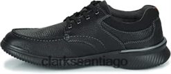 Clarks clarks donaway edge de cuero negro para hombre ZHDD04783 hombres cuero negro