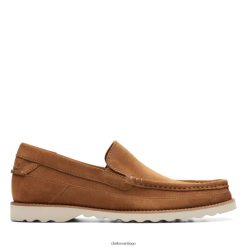 Clarks clarks durleigh edge ante coñac ZHDD043680 hombres gamuza coñac