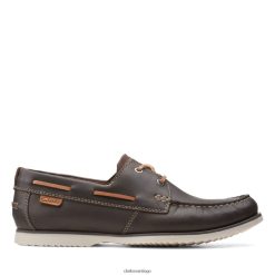 Clarks clarks encaje noonan marrón oscuro ZHDD043457 hombres marron oscuro