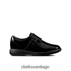Clarks clarks etch correa inf f fit charol negro ZHDD044658 niños charol negro