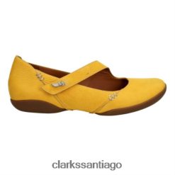 Clarks clarks felicia plum cuero bajo amarillo ZHDD044064 unisexo cuero amarillo