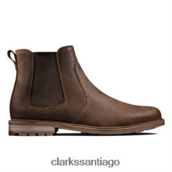 Clarks clarks foxwell de cuero y cera de abejas ZHDD044372 hombres cuero de cera de abejas