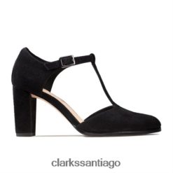 Clarks clarks gamuza negra kayl85 tbar ZHDD043875 mujer ante negro