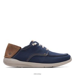 Clarks clarks gorwlace azul marino textil ZHDD043728 hombres textil azul marino