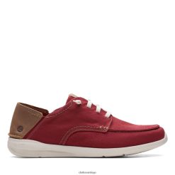 Clarks clarks gorwlace rojo ladrillo ZHDD043724 hombres rojo ladrillo
