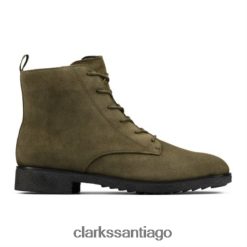 Clarks clarks griff lace ante oliva oscuro ZHDD044225 unisexo ante oliva oscuro