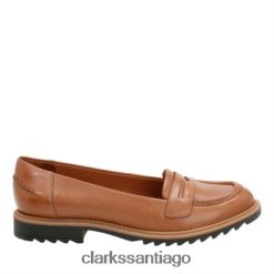 Clarks clarks griff milly cuero tostado ZHDD043874 mujer cuero marrón