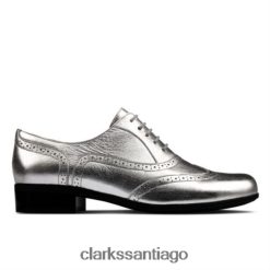 Clarks clarks hamble roble metalizado plateado ZHDD043931 mujer plata metalizada