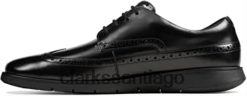 Clarks clarks helston limit derby negros para hombre ZHDD04180 hombres cuero negro cuero negro