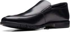 Clarks clarks howard edge derby de cuero negro para hombre ZHDD04841 hombres cuero negro