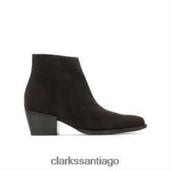 Clarks clarks isabella 2 zip ante marrón oscuro ZHDD044131 unisexo gamuza marrón oscuro