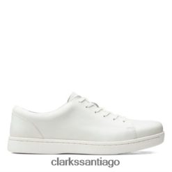 Clarks clarks kitna lo cuero blanco ZHDD044536 hombres cuero blanco