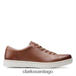 Clarks clarks kitna lo cuero tostado oscuro ZHDD044441 hombres cuero bronceado oscuro