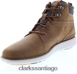 Clarks clarks larvik mid cuero aceitoso tostado oscuro ZHDD04707 unisexo cuero aceitoso bronceado oscuro