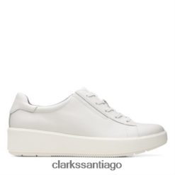 Clarks clarks layton encaje cuero blanco ZHDD043898 mujer cuero blanco