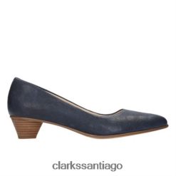 Clarks clarks mena bloom cuero azul marino ZHDD043981 mujer cuero azul marino