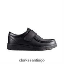 Clarks clarks mendip pure jnr f fit cuero negro ZHDD044868 niños cuero negro
