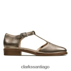 Clarks clarks metalizados taylor palm piedra ZHDD044030 mujer piedra metalica