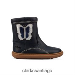 Clarks Clarks midi flash de cuero combinado azul marino fst g fit ZHDD044556 unisexo cuero combinado azul marino