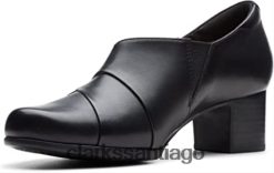 Clarks Clarks negros para mujer Un Damson Adele talla de cuero ZHDD042811 mujer negro