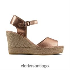 Clarks clarks oro rosa cuero metalizado arena pollensa ZHDD044273 unisexo cuero metalizado oro rosa