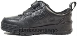 Clarks clarks palmer steggy zapatos de cuero para niños negro ZHDD0450 niños