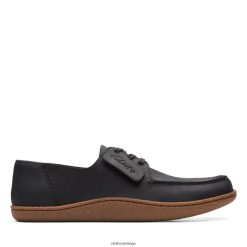 Clarks clarks pilton lace negro aceitoso lea ZHDD043770 hombres lea aceitosa negra