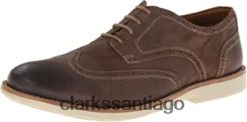 Clarks clarks raspbrogue oxford de ante topo ZHDD042355 unisexo gamuza color topo