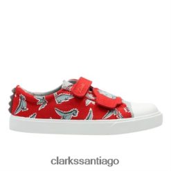 Clarks clarks red tricer roar inf f ajuste ZHDD044817 niños rojo