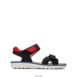 Clarks clarks roam surf t azul marino cuero ZHDD043834 niños cuero azul marino