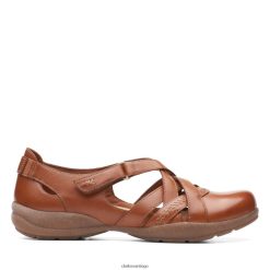 Clarks clarks roseville step cuero bronceado ZHDD043362 mujer cuero marrón