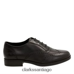 Clarks clarks sami fizz jnr h fit de cuero negro ZHDD044652 niños cuero negro