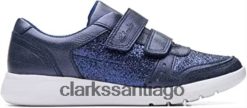 Clarks clarks scape Spirit niño zapatos de cuero azul ZHDD042121 niños