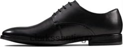 Clarks clarks stanford walk derby negros para hombre ZHDD04331 hombres cuero negro