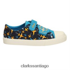 Clarks clarks tricer jet azul marino pre f fit ZHDD044819 niños Armada