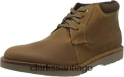 Clarks clarks vargo mid derbys de cuero marrón oscuro para hombre ZHDD041828 hombres cuero marrón oscuro