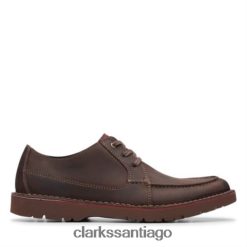 Clarks clarks vargo vibe cuero marrón oscuro ZHDD044442 hombres cuero marrón oscuro