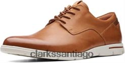 Clarks clarks vennor walk derbys de cuero marrón tostado para hombre ZHDD04258 hombres cuero marrón tostado