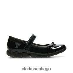 Clarks clarks venture star inf h fit charol negro ZHDD044661 niños charol negro