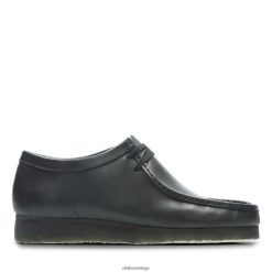 Clarks clarks wallabee de cuero negro ZHDD043513 hombres cuero negro