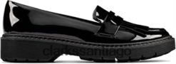 Clarks clarks witcombe amanecer zapatos de cuero negro ZHDD04328 unisexo