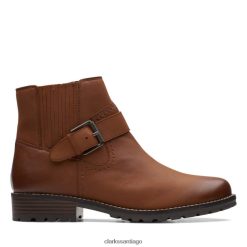 Clarks clarkwellstrap cuero tostado oscuro clarks cuero tostado oscuro ZHDD046141 mujer cuero bronceado oscuro
