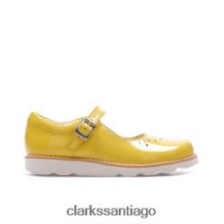 Clarks Crown Jump Jnr F Fit Yel Low Patent Clarks ZHDD044742 unisexo patente amarilla
