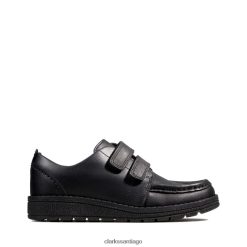 Clarks cuero negro clarks mendip cuero negro brillante niño ZHDD045859 unisexo cuero negro