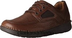 Clarks Derby clarks unnature time de cuero marrón para hombre ZHDD041113 hombres cuero marrón