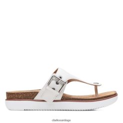 Clarks elayne step cuero blanco clarks cuero blanco ZHDD046375 mujer cuero blanco